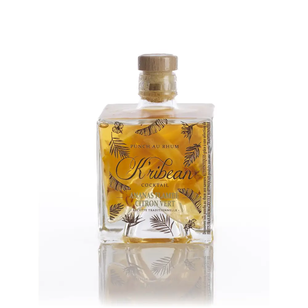 Punch au rhum ananas flambé citron vert (rhum arrangé) - 25cl