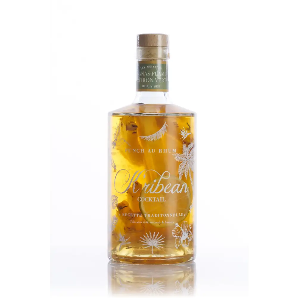 Punch au rhum ananas flambé citron vert (rhum arrangé) - 70cl
