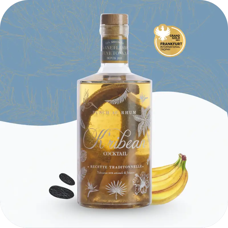 Punch au rhum banane flambée fève tonka (rhum arrangé) - Rhum