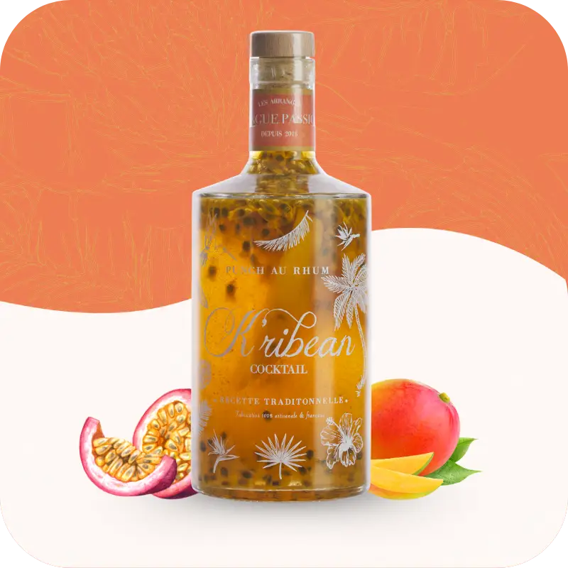 Punch au rhum mangue passion (rhum arrangé)