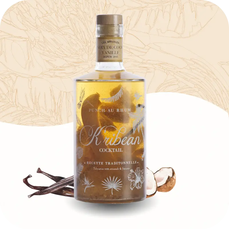 Punch au rhum noix de coco vanille - 70cl (rhum arrangé)